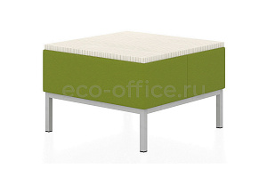 Пуф со столешницей КОМПАКТ экокожа Euroline 1131 Оливково-жёлтый фото