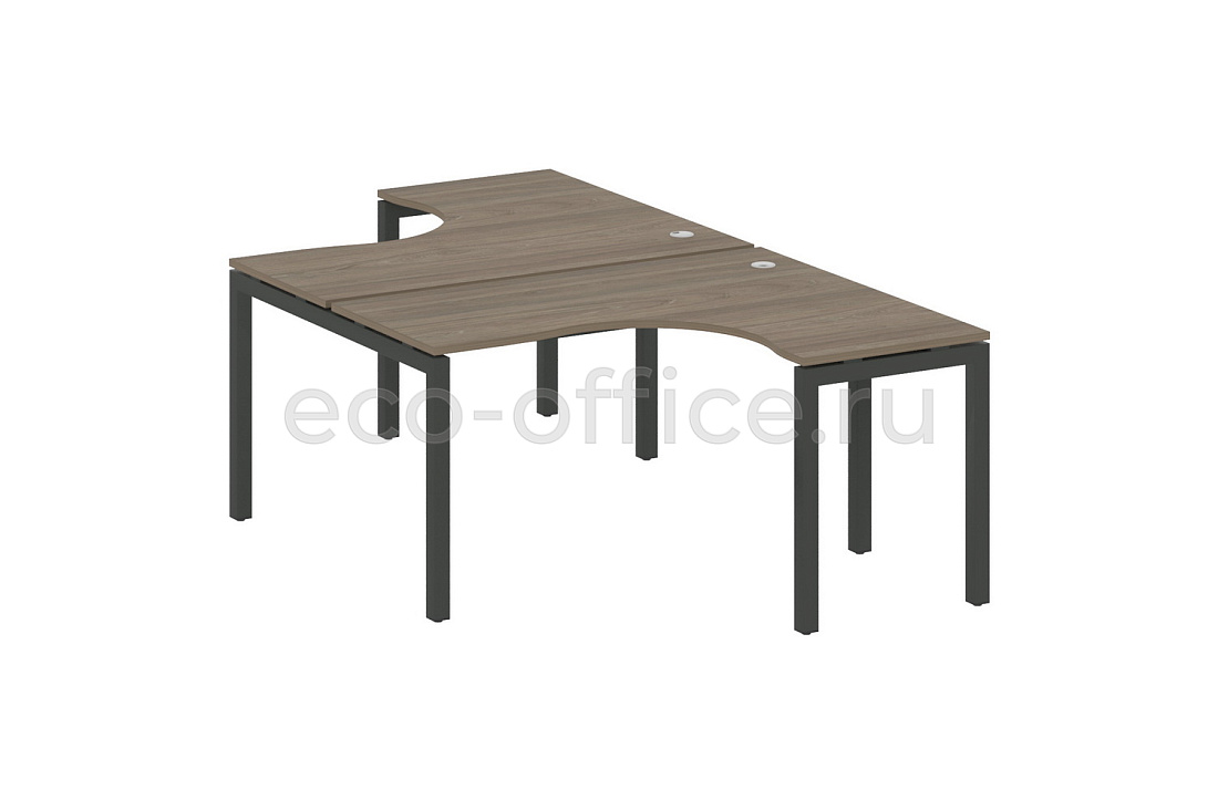 Рабочая станция криволинейная METAL SYSTEM QUATTRO 5x5 50БП.РАС-СА-2.3 Вяз Благородный / Антрацит металл  купить в Москве