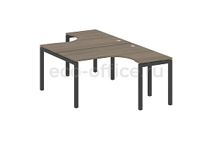 Рабочая станция криволинейная METAL SYSTEM QUATTRO 5x5 50БП.РАС-СА-2.3 Вяз Благородный / Антрацит металл фото