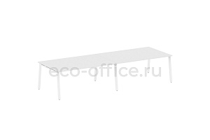 Стол переговорный (2 столешницы) METAL SYSTEM STYLE БА.ПРГ-2.5 Белый / Белый металл фото