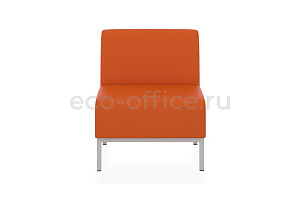 Прямой одноместный модуль КОМПАКТ экокожа Euroline 112 Оранжевый фото