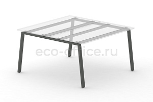 Металлокаркас на А-образных опорах 60х30 для рабочей станции 1000*1475 Антрацит металл фото