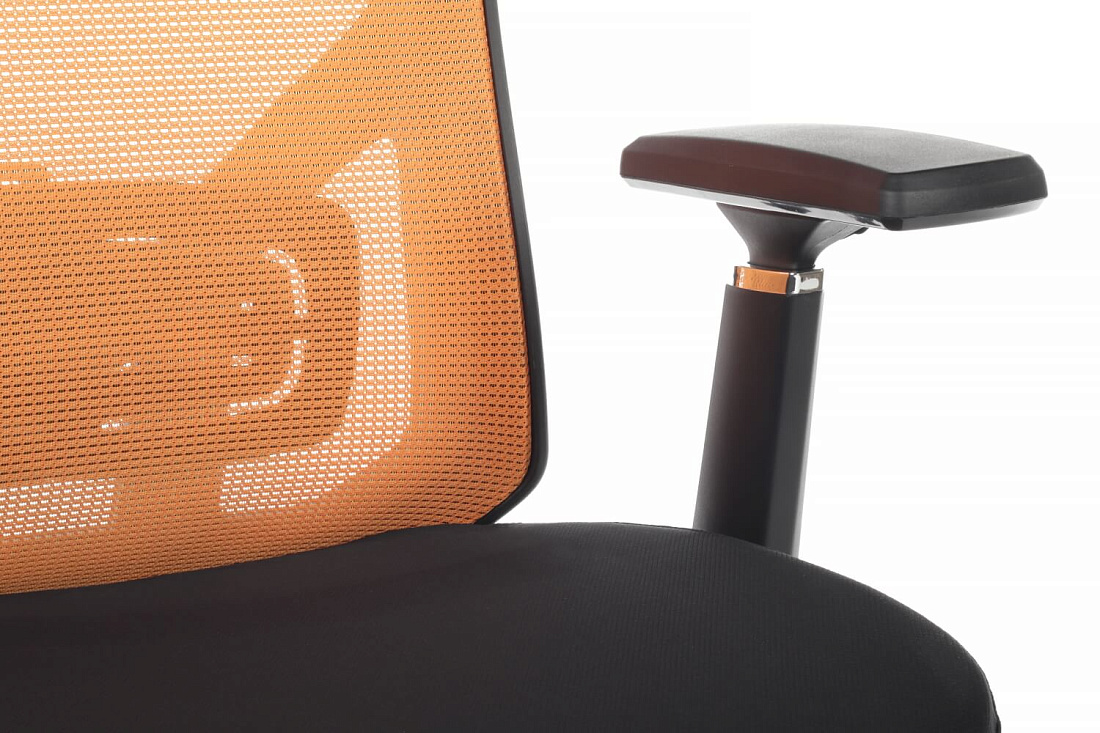 кресло rv chair step a2320 оранжевая сетка / чёрная ткань фото