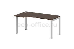 Стол криволинейный левый METAL SYSTEM QUATTRO 5x5 50БП.СА-1 Л Венге Цаво / Серый металл фото