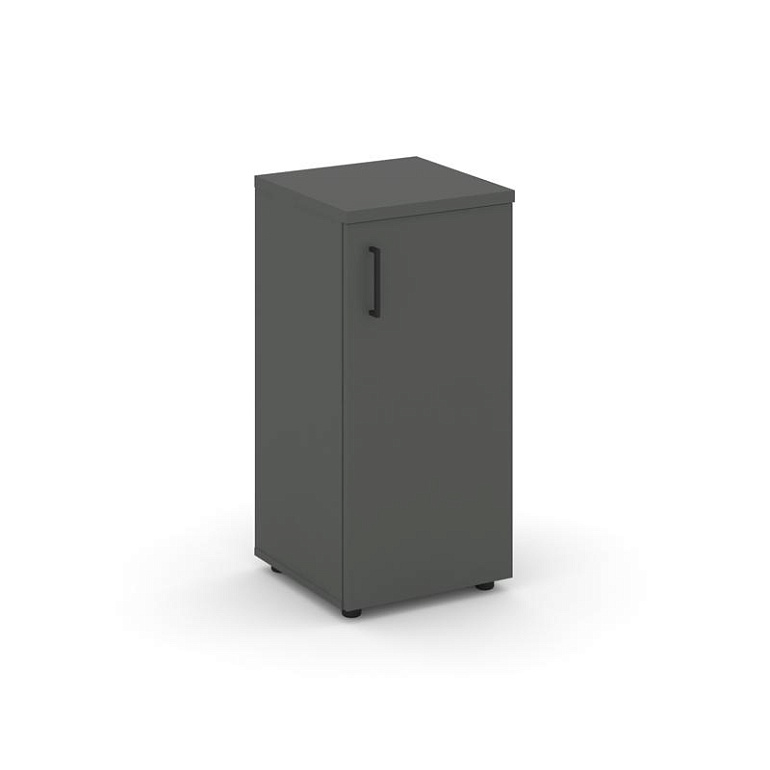 шкаф низкий узкий style project sn.stu-301(r) антрацит/черный ручки фото
