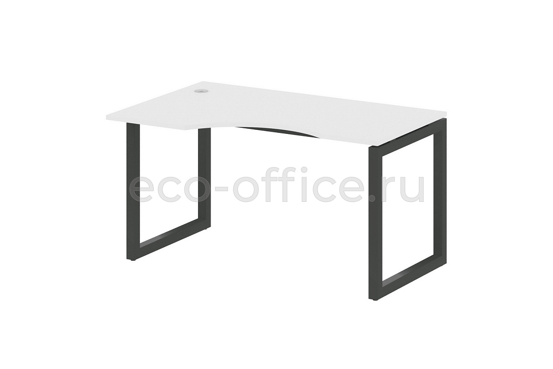 Стол криволинейный левый METAL SYSTEM QUATTRO 5x5 50БО.СА-2 Л Белый / Антрацит металл  стоимость