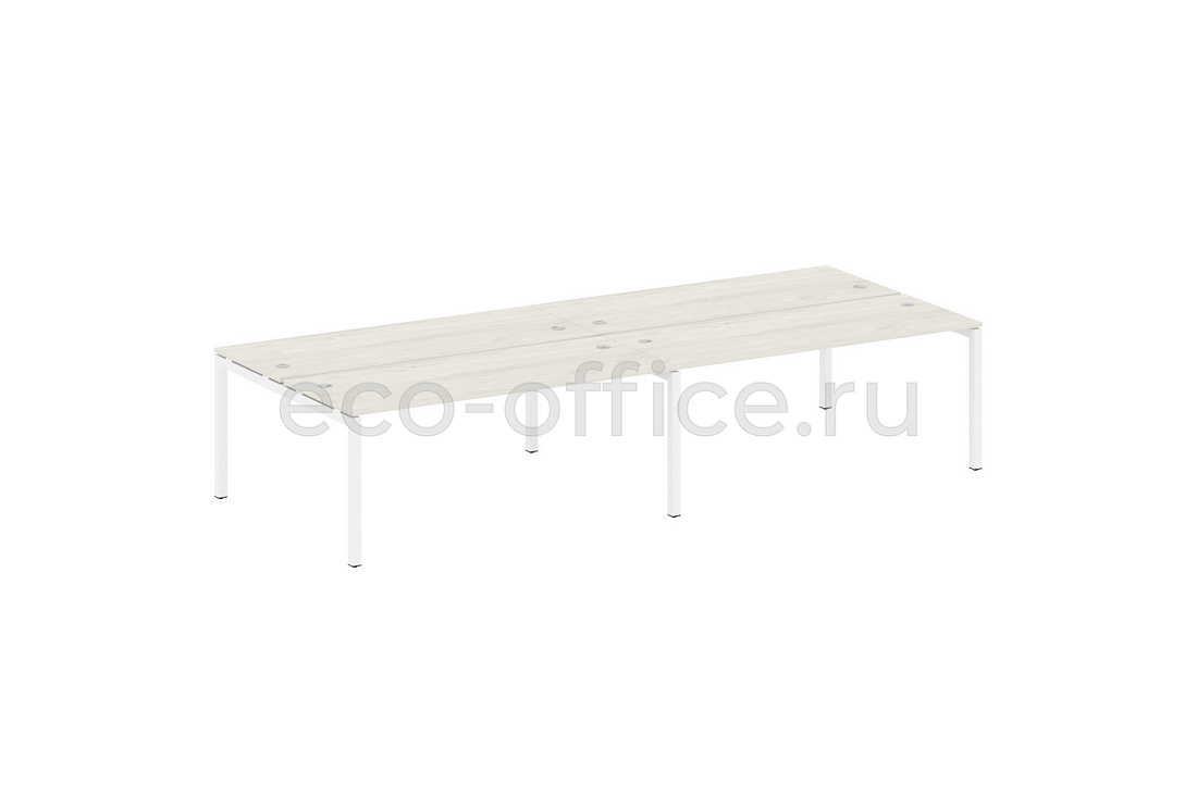 Рабочая станция на 4 рабочих места METAL SYSTEM QUATTRO 5x5 50БП.СМ-4.5 Дуб Наварра / Белый металл  стоимость