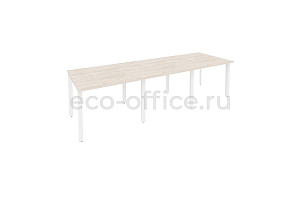 Стол переговорный (3 столешницы) ONIX O.MP-PRG-3.1 Денвер Светлый / Белый металл фото