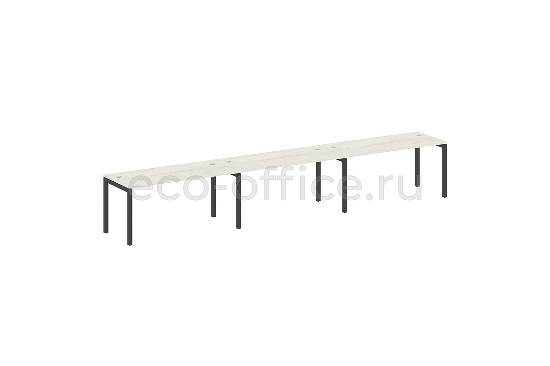 Рабочая станция на 3 рабочих места METAL SYSTEM QUATTRO 5x5 50БП.СМ-3.4 Дуб Наварра / Антрацит металл   стоимость