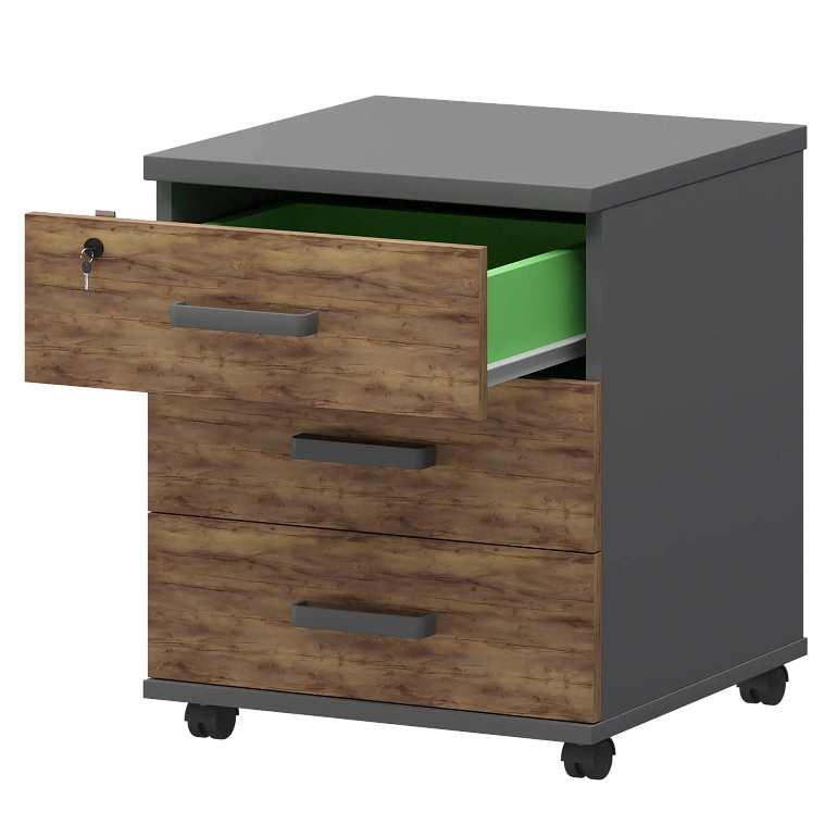 тумба подкатная protech смт-3пц тип1 графит/таксония фото