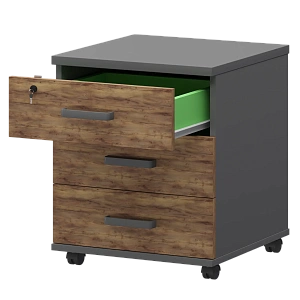 Тумба подкатная Protech СМТ-3ПЦ Тип1 Графит/Таксония фото