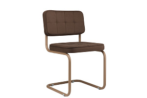 Конференц-кресло ECO-CHAIR COLOMBO Comfort CLM-05 Коричневый велюр / Капучино металл фото