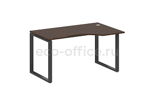 Стол криволинейный правый METAL SYSTEM STYLE БО.СА-2 (R) Венге Цаво / Антрацит металл фото
