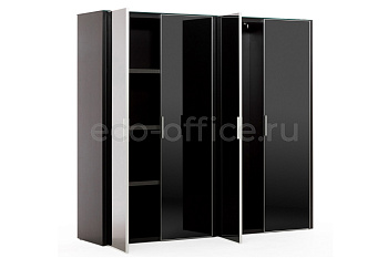 Шкаф для бумаг + гардероб GALA LIB4/899 + LIBW/899 + LIBSH/899 BLACK GLASS купить в Москве