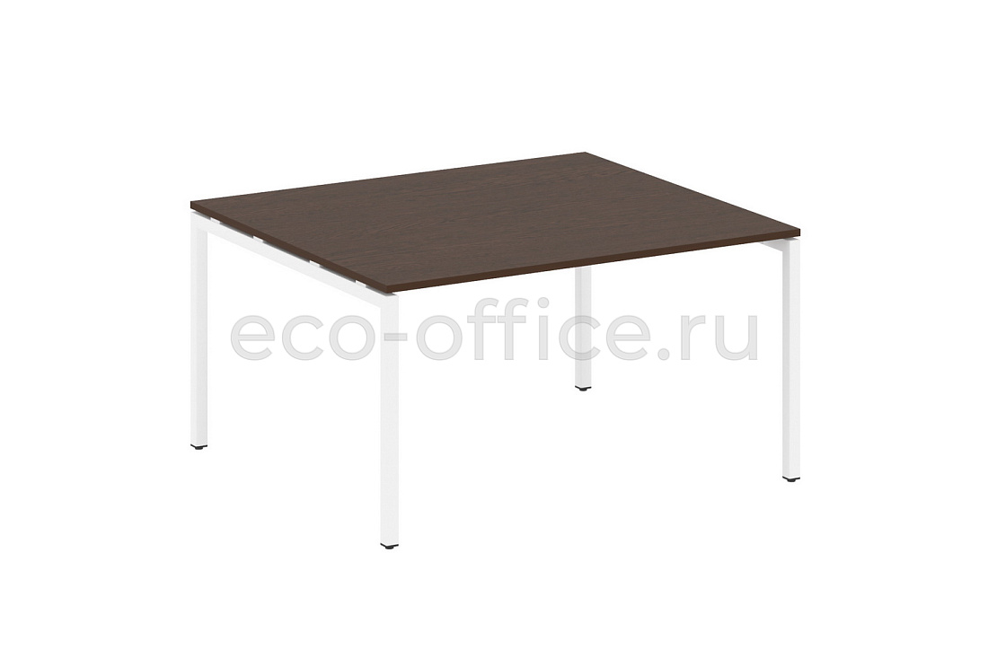Стол переговорный (1 столешница) METAL SYSTEM QUATTRO 4x4 40БП.ПРГ-1.3 Венге Цаво / Белый металл  стоимость