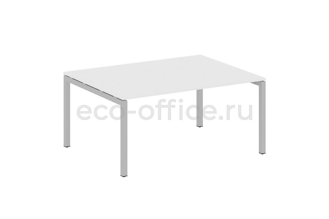 Стол переговорный (1 столешница) METAL SYSTEM QUATTRO 5x5 50БП.ПРГ-1.4 Белый / Серый металл  стоимость
