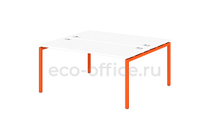 Стол-тандем на металлокаркасе 40*40 SENTIDA COLOR S-49 Апельсин фото