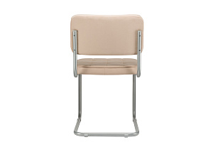 Конференц-кресло ECO-CHAIR COLOMBO Comfort CLM-05 Бежевый велюр / Серый металл фото
