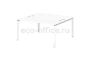 Стол-тандем на металлокаркасе 60*30 SENTIDA STEEL S-43 Белый фото