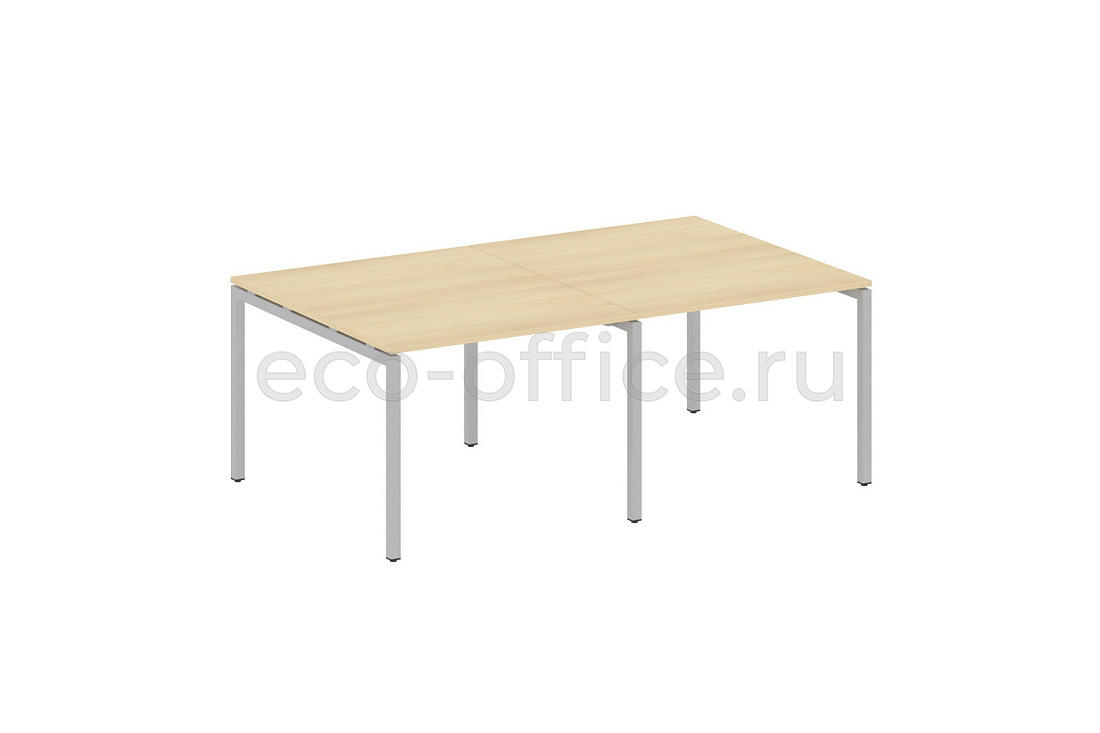 Стол переговорный (2 столешницы) METAL SYSTEM QUATTRO 4x4 40БП.ПРГ-2.1 Акация Лорка / Серый металл  стоимость