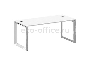 Стол руководителя ONIX DIRECT LUX M-O.MO-SRR-5.8 Белый Бриллиант / Нержавеющая сталь фото