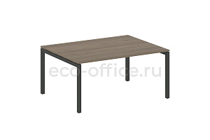 Стол переговорный (1 столешница) METAL SYSTEM QUATTRO 5x5 50БП.ПРГ-1.4 Вяз Благородный / Антрацит металл фото