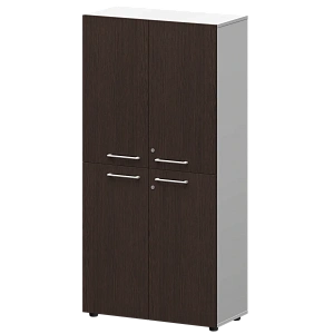 Шкаф высокий закрытый Protech СМШ48.2.28F(Б) Дуб венге/Белый фото