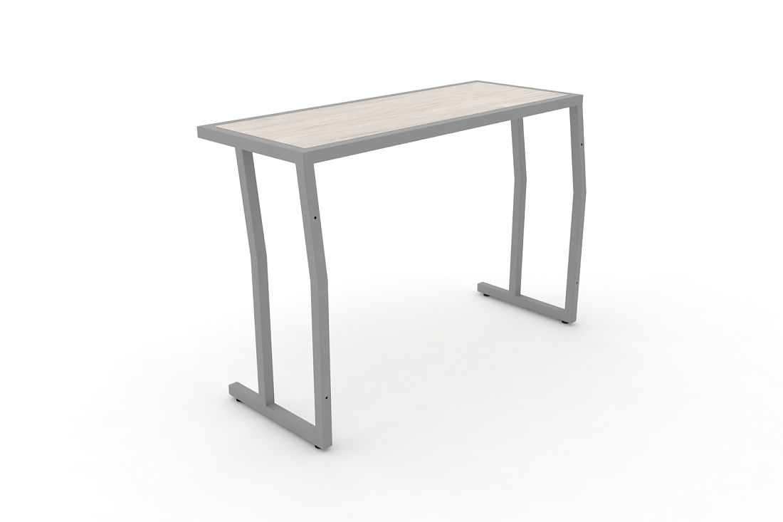 Стол учебный двухместный без царги DESK DK-1100S Денвер Светлый / Серый Металл  стоимость