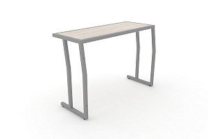 Стол учебный двухместный DESK DK-1100S Денвер Светлый / Серый металл фото