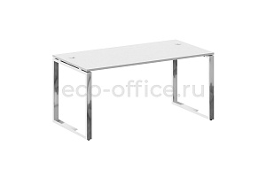 Стол рабочий руководителя METAL SYSTEM DIRECT БО.СРР-4.8 Белый / Нержавеющая сталь фото