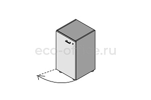 Шкаф низкий  левосторонний (шпон) ELITE 174049 Classic Ebony / Black (Cod.51) фото