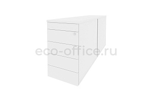 Тумба двойная приставная / опорная (TIP-ON) ONIX O.TPO-2.8 TIP Белый Бриллиант фото