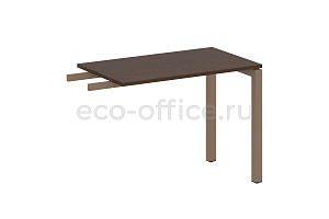 Приставной элемент на П-образном м/к METAL SYSTEM QUATTRO 5x5 50БП.ПР-3 Венге Цаво / Мокко металл фото