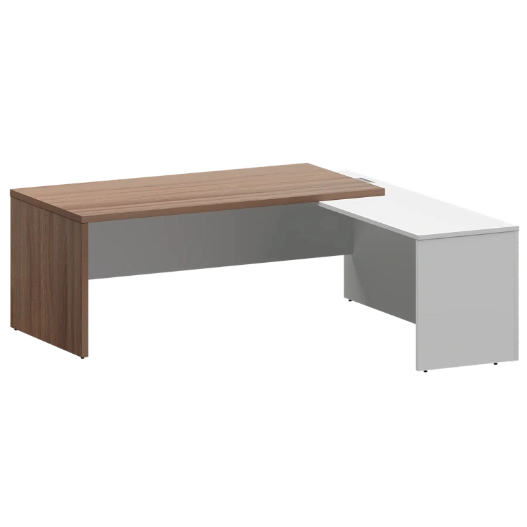 стол руководителя правый protech kzp-20r темный шимо/белый фото