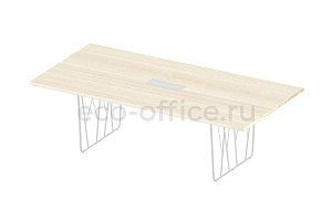 Стол для переговоров DECK MEETING DKR2412 Акация Аури / Белый фото
