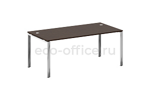 Стол рабочий руководителя METAL SYSTEM DIRECT БП.СРР-5.9 Венге Цаво / Нержавеющая сталь фото