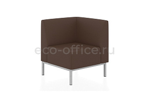 Угловой модуль КОМПАКТ экокожа Euroline 924 Терракотовый фото