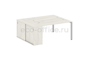 Рабочая станция с опорным шкафом-купе METAL SYSTEM STYLE БП.РС-СШК-1.3 Дуб Наварра / Серый металл фото