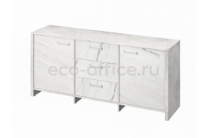 Тумба трехсекционная FESTUS FI-13-01.G Хромикс Белый / Мрамор Леванто белый фото