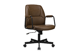 Кресло ECO-CHAIR NOLAN W-256 Тёмно-коричневая экокожа фото