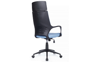 Кресло RV Chair IQ RV 8989 Чёрный пластик / Синяя ткань фото