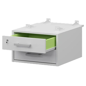 Тумба подвесная для столов на м/каркасе гл.730 мм Protech АМТ2-02М.73 Белый/Белый фото