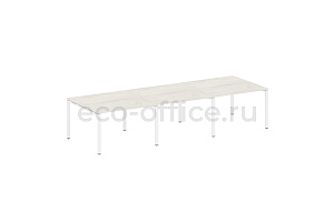 Стол переговорный (3 столешницы) METAL SYSTEM STYLE БП.ПРГ-3.2 Дуб Наварра / Белый металл фото