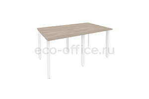 Стол переговорный (2 столешницы) ONIX O.MP-PRG-2.0 Дуб Аттик / Белый металл фото