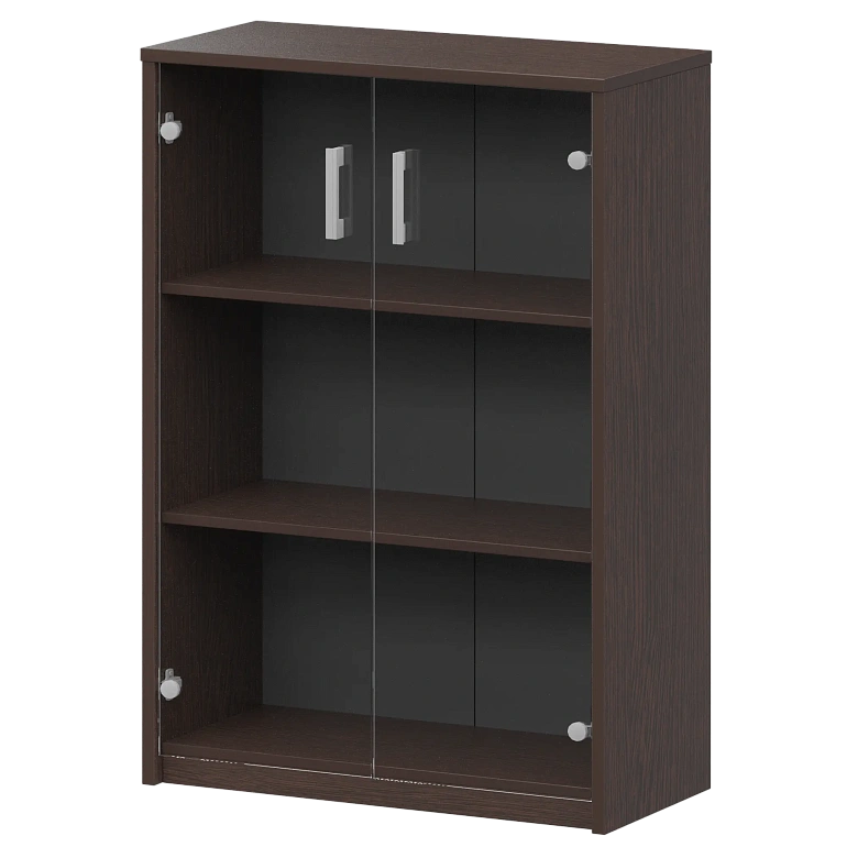 стеллаж средний с прозрачным стеклом protech а-304/а-стл304пр дуб венге фото