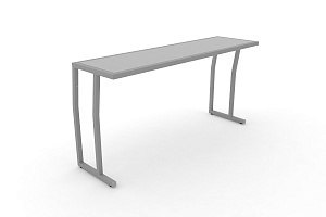 Стол учебный трёхместный DESK DK-1500S Серый / Серый металл фото