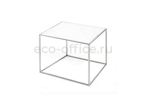 Стол кофейный FESTA 40*40 white chrome Белый Fenix / Хром металл фото