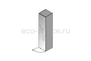 Шкаф высокий левосторонний (стекло) ELITE 174091 Black (Cod.10) / Black (Cod.51) фото