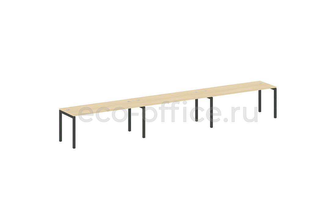 Рабочая станция на 3 рабочих места METAL SYSTEM QUATTRO 5x5 50БП.СМ-3.5 Акация Лорка / Антрацит металл  стоимость
