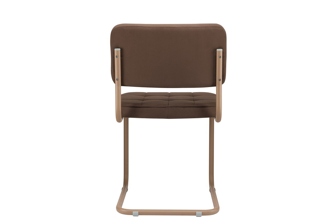 конференц-кресло eco-chair colombo comfort clm-05 коричневый велюр / капучино металл фото